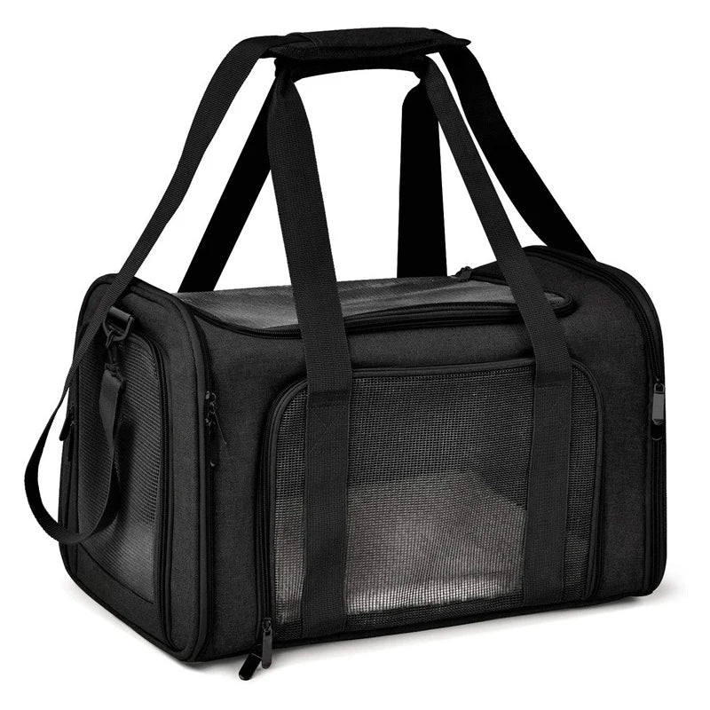 Portable Dog Cat Carrier Bag – Soft-Sided Backpack Pet Carrier, Travel Bags Airline Approved, Transport Handbag for Small Pets