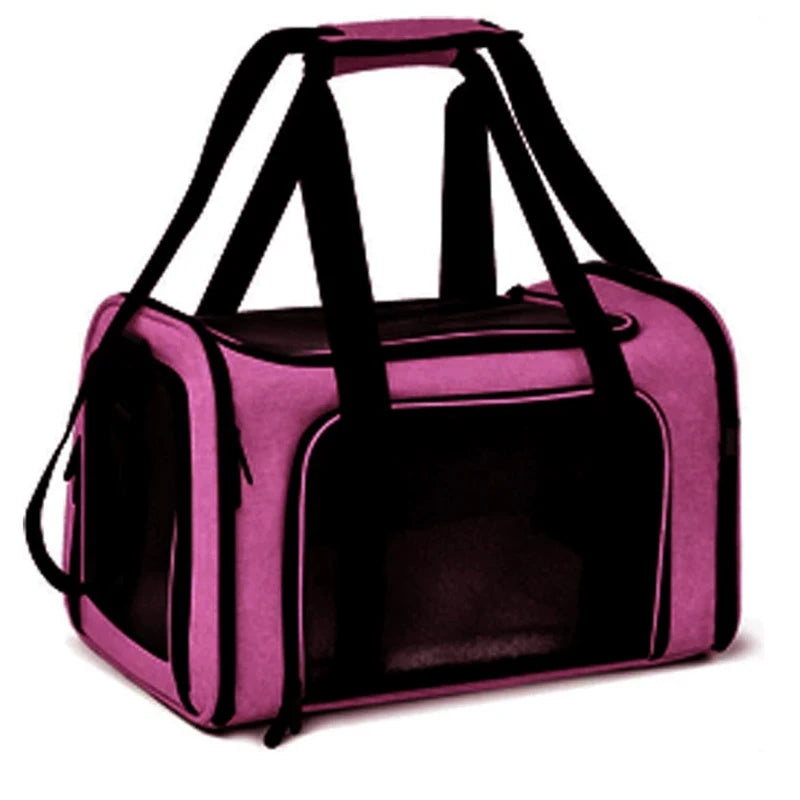 Portable Dog Cat Carrier Bag – Soft-Sided Backpack Pet Carrier, Travel Bags Airline Approved, Transport Handbag for Small Pets