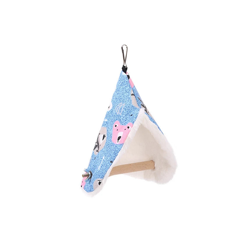 Pet hammock with animal pattern on a white background