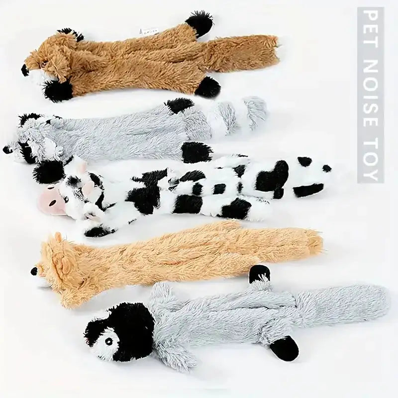 Plush Squeaky Animal Toy for Dogs - Soft Chewing and Teething Toy - Perfect for Playtime and Comfort