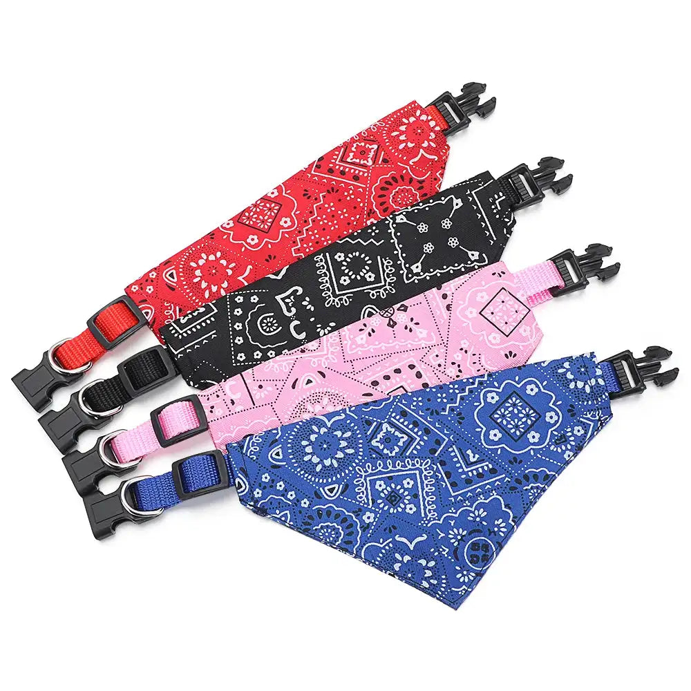 Adjustable Triangular Bandana Collar for Dogs & Cats - Stylish Scarf Bibs for Parties and Everyday Wear