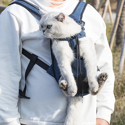 Adjustable Pet Carrier Backpack for Cats & Dogs - Portable Travel Bag