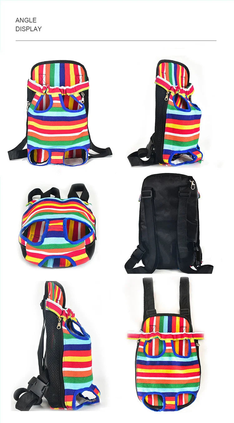 Adjustable Pet Carrier Backpack for Cats & Dogs - Portable Travel Bag