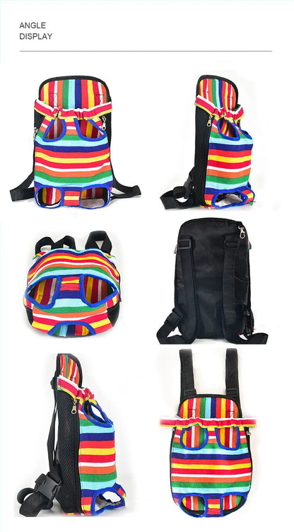 Adjustable Pet Carrier Backpack for Cats & Dogs - Portable Travel Bag