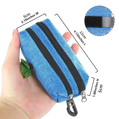 2-in-1 Hands-Free Poop Bag Dispenser w/Leash Clip & Storage Pocket - Waterproof