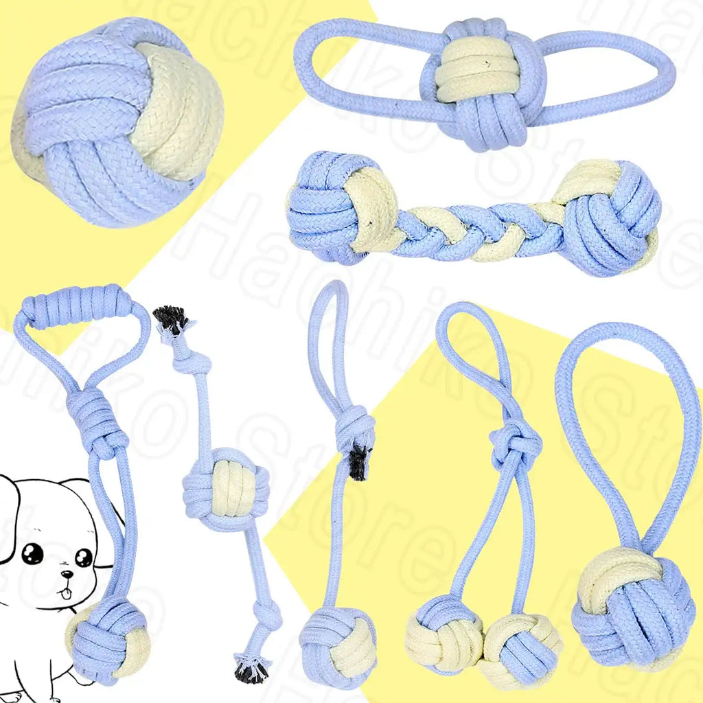 Indestructible Cotton Rope Chew Toy - Interactive Tug Toy for Aggressive Chewers