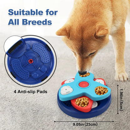 Adjustable IQ Puzzle Feeder: 3-in-1 Mental Stimulation Toy for Dogs - Slow Feeder, Treat Dispenser, Boredom Buster