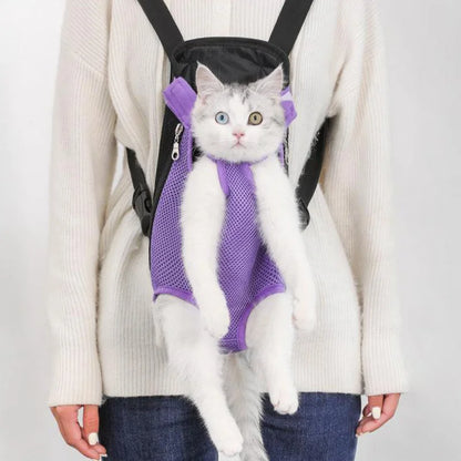 Adjustable Pet Carrier Backpack for Cats & Dogs - Portable Travel Bag