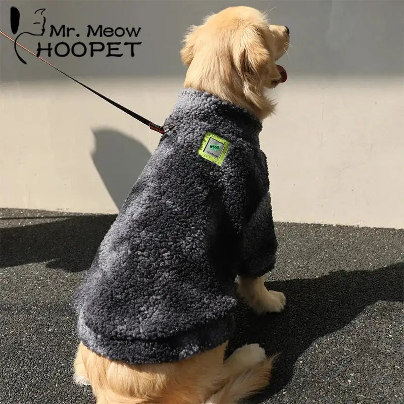 Hoopet Lamb Wool Dog Jacket - Winter Warm Coat for Small, Medium & Large Breeds