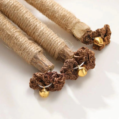 22cm Silvervine & Catnip Dental Chew Stick - Sisal Cat Scratching Toy for Teeth Cleaning & Training