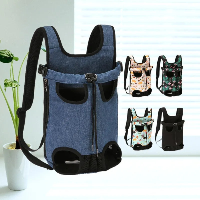Adjustable Pet Carrier Backpack for Cats & Dogs - Portable Travel Bag