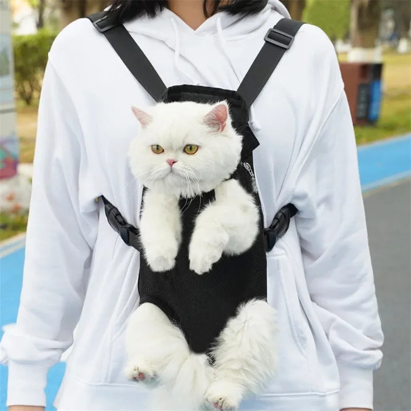 Adjustable Pet Carrier Backpack for Cats & Dogs - Portable Travel Bag