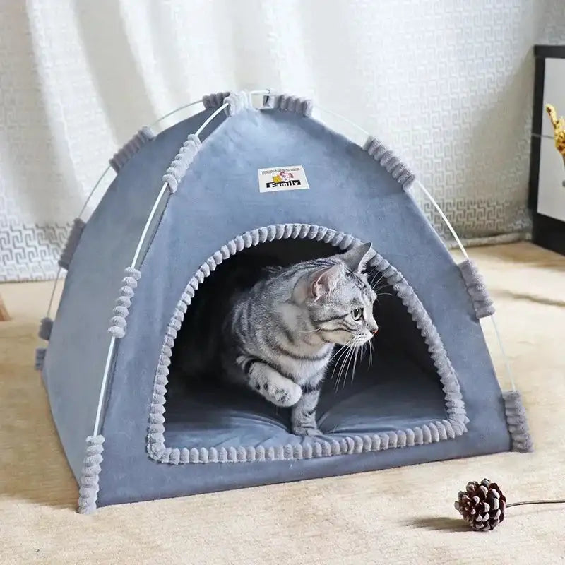Portable Cat Tent - Waterproof Eco-Friendly Bed for Cats & Small Dogs
