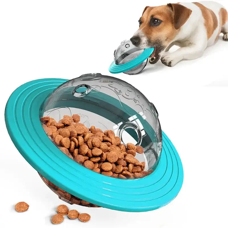 2-in-1 Flying Disc & Slow Feeder Puzzle Toy for Dogs/Cats - IQ Training, Anti-Choke, Durable Chew