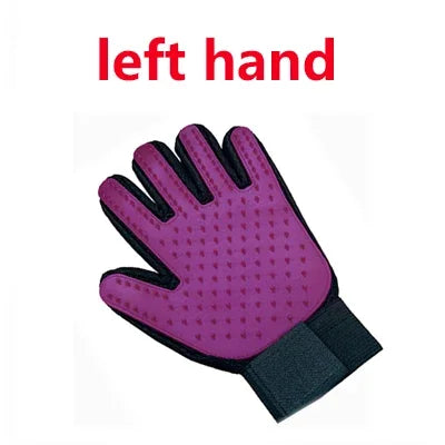 2-in-1 Deshedding & Massage Grooming Glove for Cats/Dogs - Pet Hair Removal Mitt