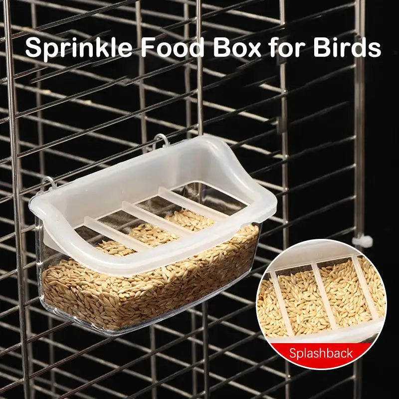 Durable Parrot Feeder & Drinker - Plastic Hanging Bowl for Birds - Cage Supplies & Food Container