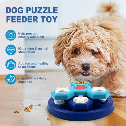 Adjustable IQ Puzzle Feeder: 3-in-1 Mental Stimulation Toy for Dogs - Slow Feeder, Treat Dispenser, Boredom Buster