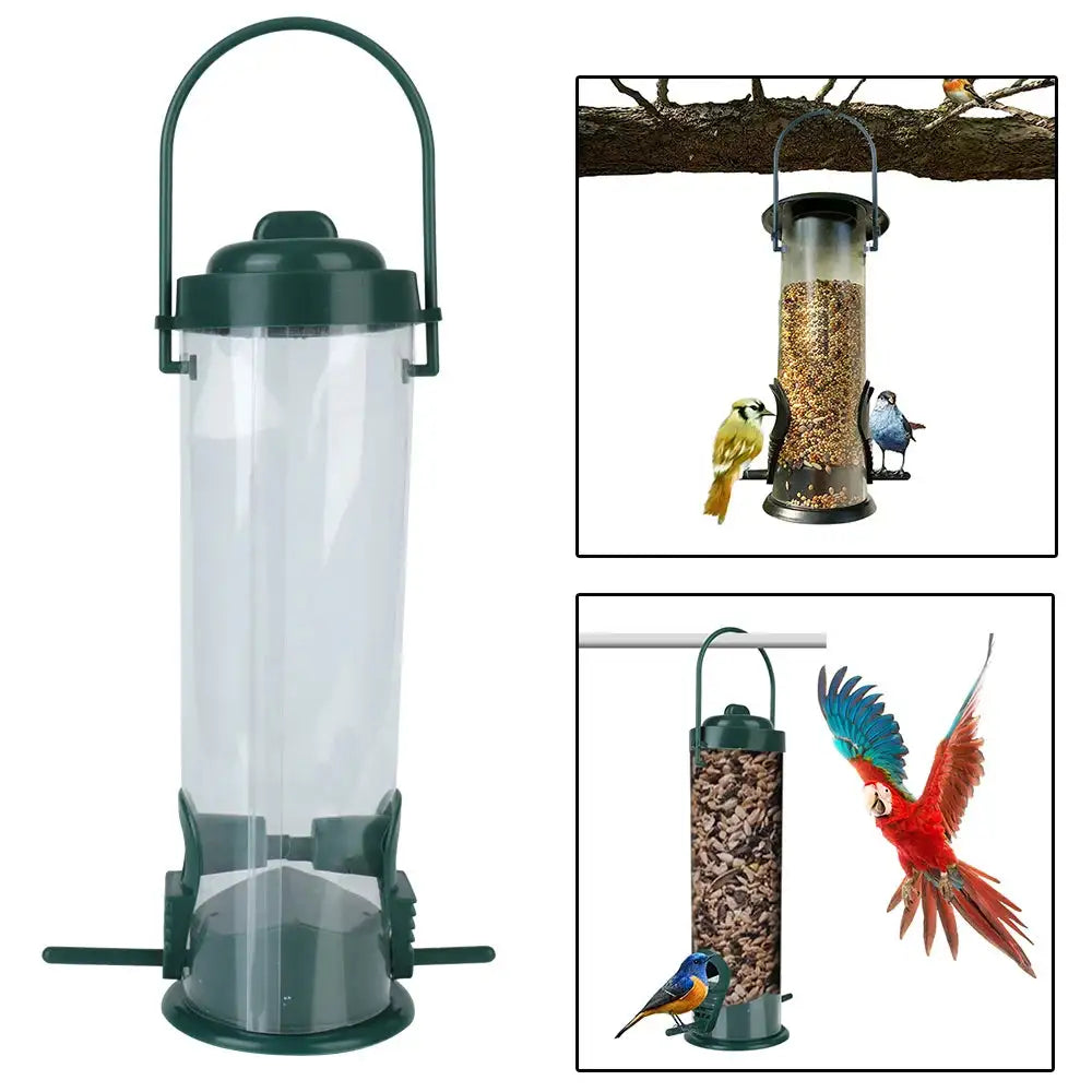 Transparent Hanging Bird Feeder - Attract Wild Birds to Your Garden