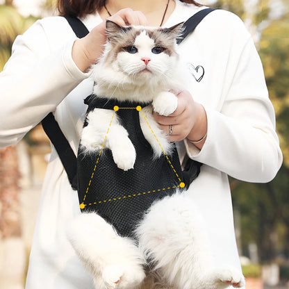 Adjustable Pet Carrier Backpack for Cats & Dogs - Portable Travel Bag