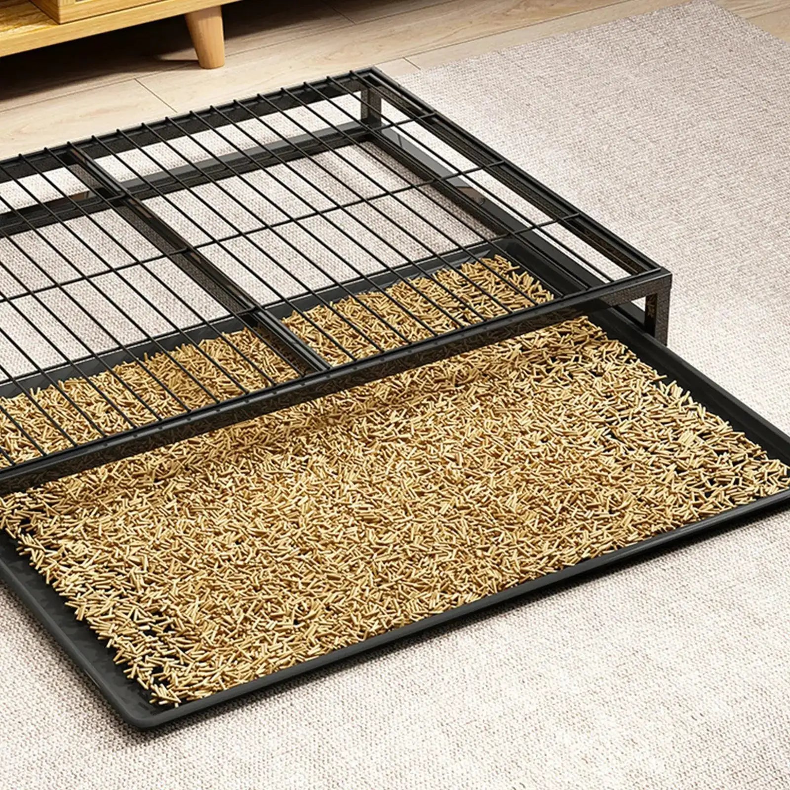 🐾 Metal Mesh Dog Toilet Tray – Reusable, Anti-Slip Puppy Potty Pan for Indoor Training & Easy Cleaning 🏠✨