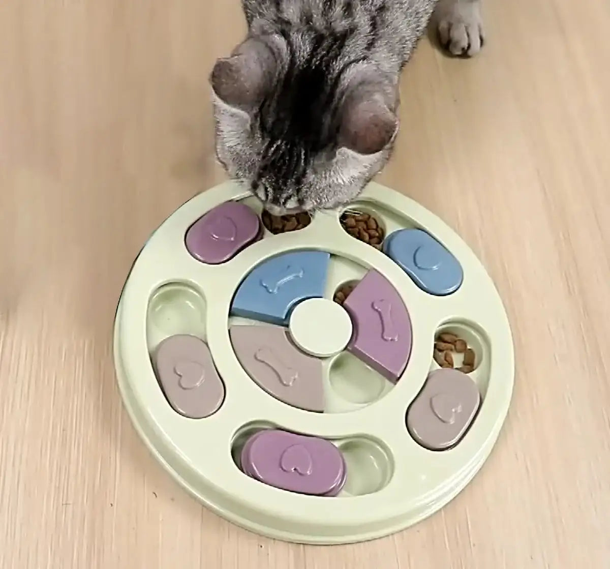 Interactive Slow Feeder Pet Bowl – Puzzle Dog Feeding Tray with 14 Compartments