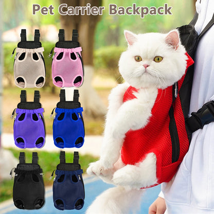 Adjustable Pet Carrier Backpack for Cats & Dogs - Portable Travel Bag