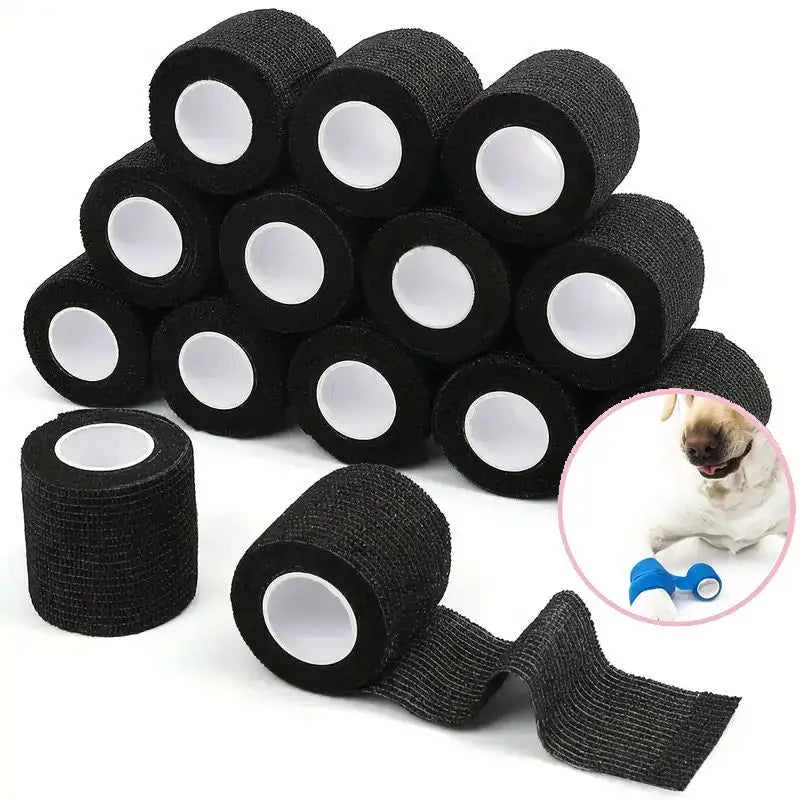 6pcs Self-Adhering Animal Bandage – Waterproof Elastic Bandage for Pets – Hand Tearable & Easy to Use!