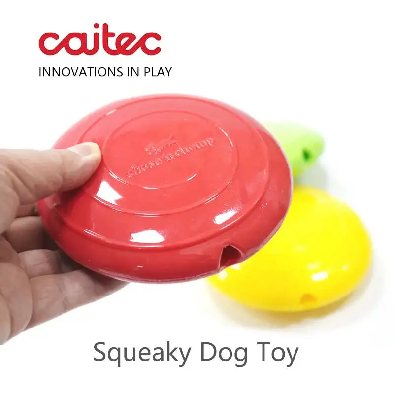 Durable Squeaky Treat Dispenser Dog Toy - Springy Puzzle Disc for Water Play & Foraging Fun