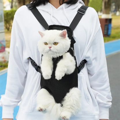 Adjustable Pet Carrier Backpack for Cats & Dogs - Portable Travel Bag
