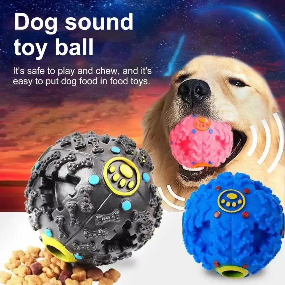 Squeaky Dental Chew Ball for Dogs – Interactive Treat Dispenser & Teeth Grinding Toy