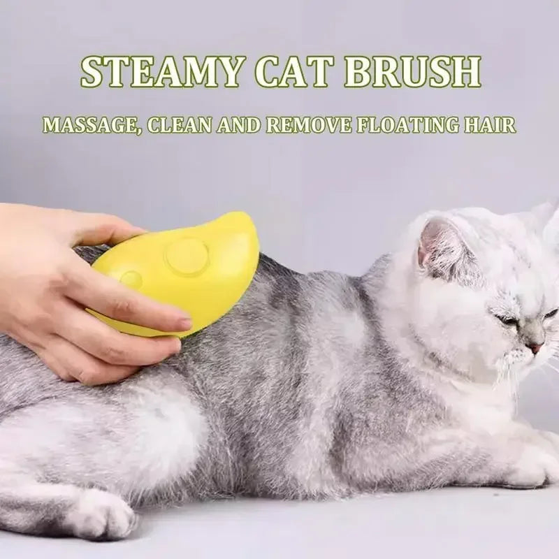 3-in-1 Electric Pet Grooming Brush – Steamy Massage & Shedding Tool for Cats and Dogs – Ultimate Grooming Experience!