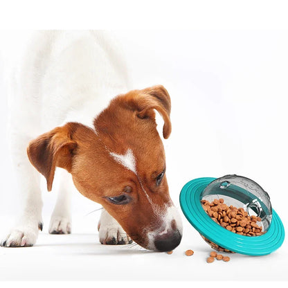2-in-1 Flying Disc & Slow Feeder Puzzle Toy for Dogs/Cats - IQ Training, Anti-Choke, Durable Chew