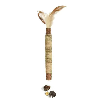 22cm Silvervine & Catnip Dental Chew Stick - Sisal Cat Scratching Toy for Teeth Cleaning & Training