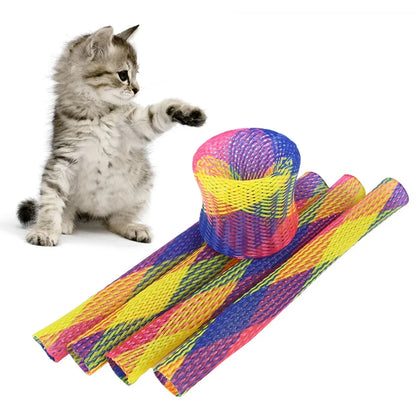 10-Pack Bouncy Cat Spring Toys – Colorful Interactive Chew Toys for Kittens & Cats, Non-Toxic & Durable
