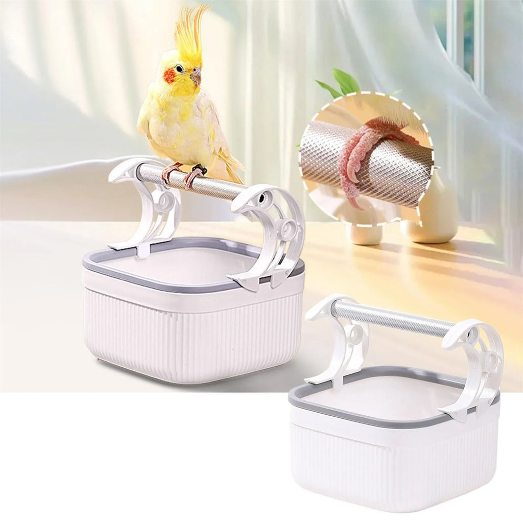 Bird Toilet Stand with Removable Bucket – Portable Tabletop Bird Training Tool for Cockatiels, Conures & Small Birds