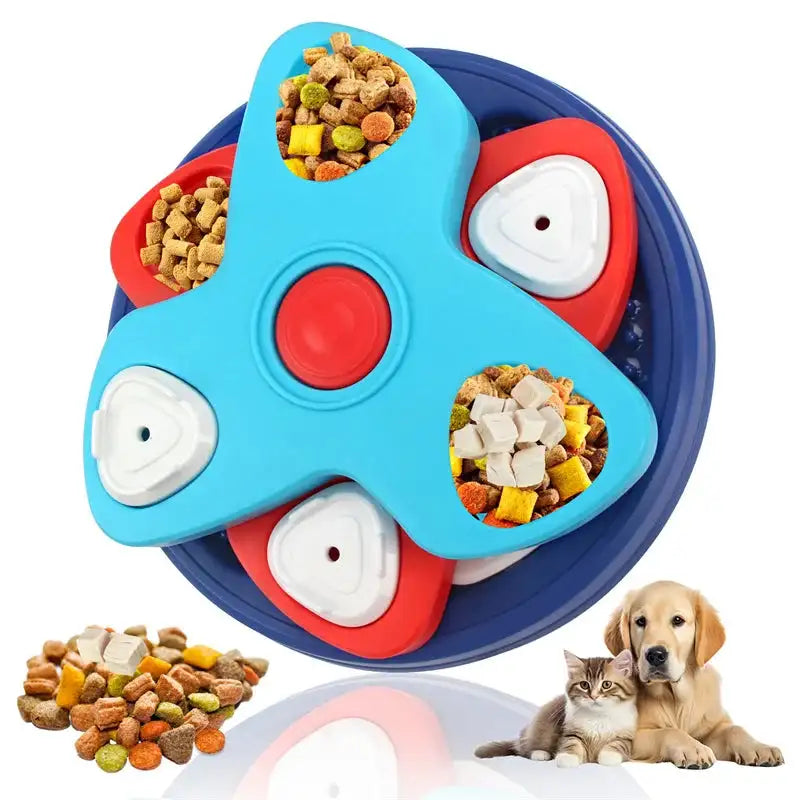 Adjustable IQ Puzzle Feeder: 3-in-1 Mental Stimulation Toy for Dogs - Slow Feeder, Treat Dispenser, Boredom Buster