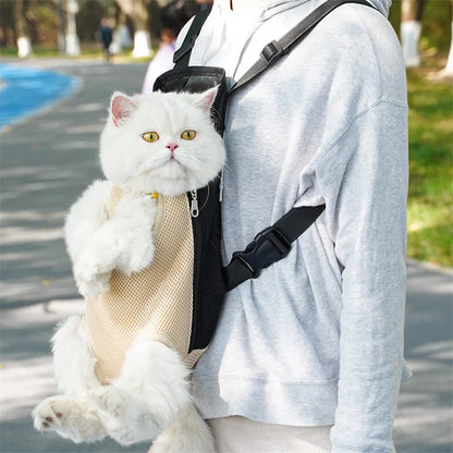 Adjustable Pet Carrier Backpack for Cats & Dogs - Portable Travel Bag