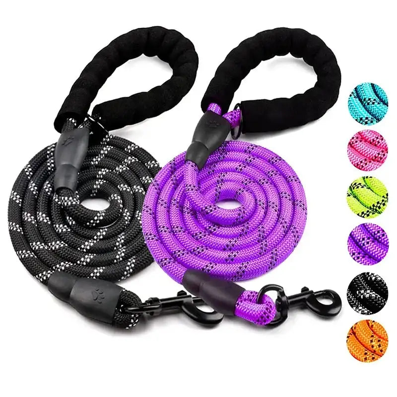 Strong Reflective Dog Leash - Durable Nylon Leash for Small, Medium, and Large Dogs - Breakaway Feature for Safe Walking