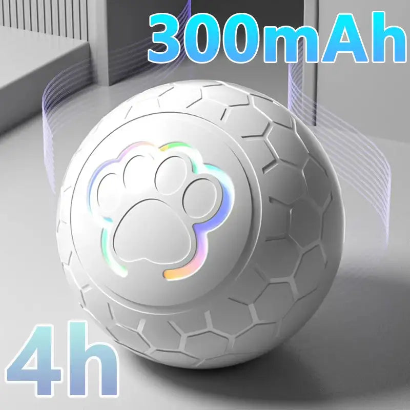 Rechargeable Automatic Dog Toy Ball - LED Bouncing Ball w/ USB Charging for Cats & Dogs
