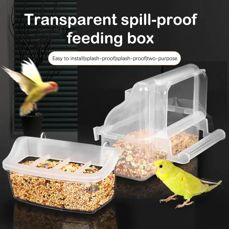 Durable Parrot Feeder & Drinker - Plastic Hanging Bowl for Birds - Cage Supplies & Food Container