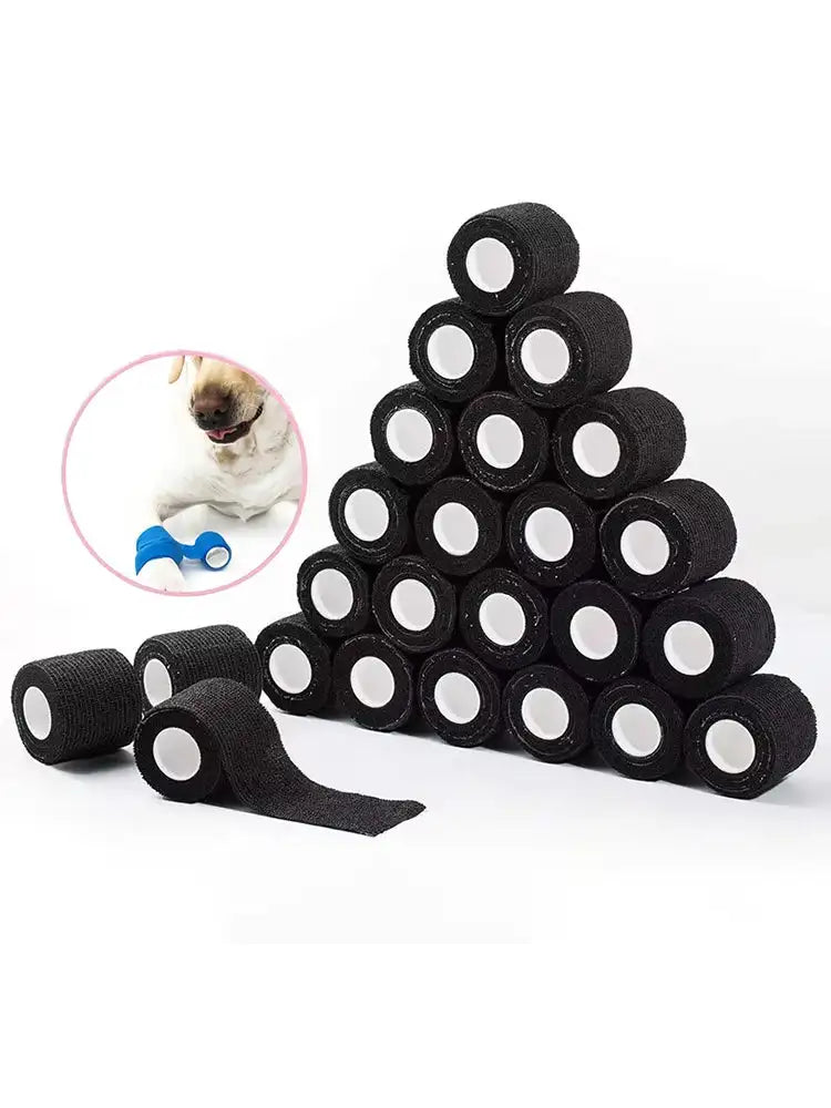 6pcs Self-Adhering Animal Bandage – Waterproof Elastic Bandage for Pets – Hand Tearable & Easy to Use!