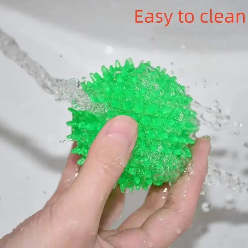 Spiky Dental Chew Ball - Squeaky Teeth Cleaning Toy for Dogs & Puppies