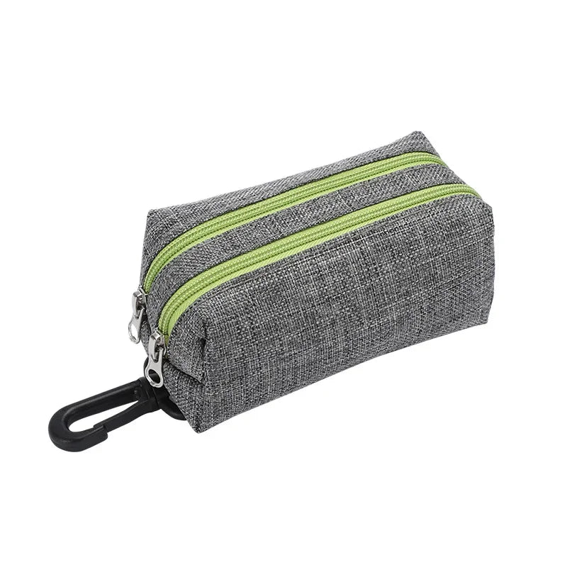 2-in-1 Hands-Free Poop Bag Dispenser w/Leash Clip & Storage Pocket - Waterproof