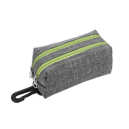 2-in-1 Hands-Free Poop Bag Dispenser w/Leash Clip & Storage Pocket - Waterproof