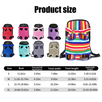 Adjustable Pet Carrier Backpack for Cats & Dogs - Portable Travel Bag