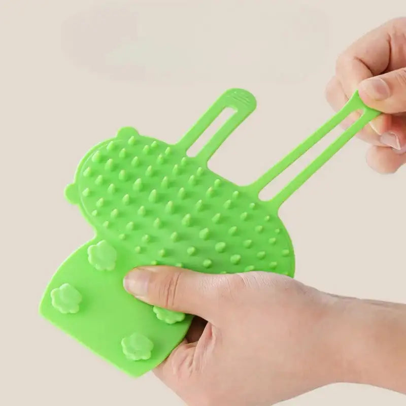 Self-Cleaning Silicone Cat Brush - Pet Hair Remover & Massage Comb with Furniture-Safe Design