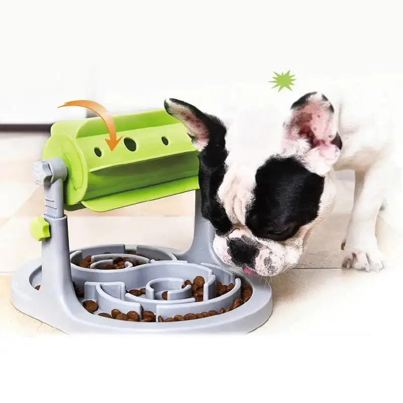 Adjustable Rolling Puzzle Feeder Bowl – Slow Food Dispenser for Dogs & Cats to Prevent Choking & Obesity