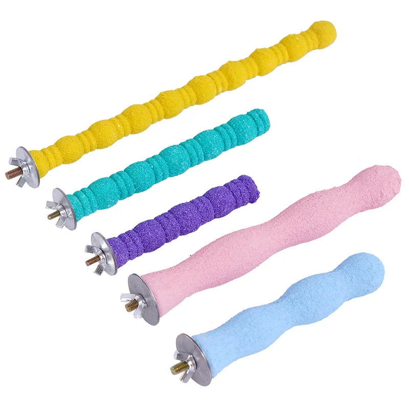 Set of colorful spools with textured grips on a white background