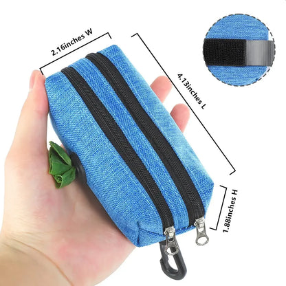 2-in-1 Hands-Free Poop Bag Dispenser w/Leash Clip & Storage Pocket - Waterproof