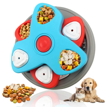 Adjustable IQ Puzzle Feeder: 3-in-1 Mental Stimulation Toy for Dogs - Slow Feeder, Treat Dispenser, Boredom Buster